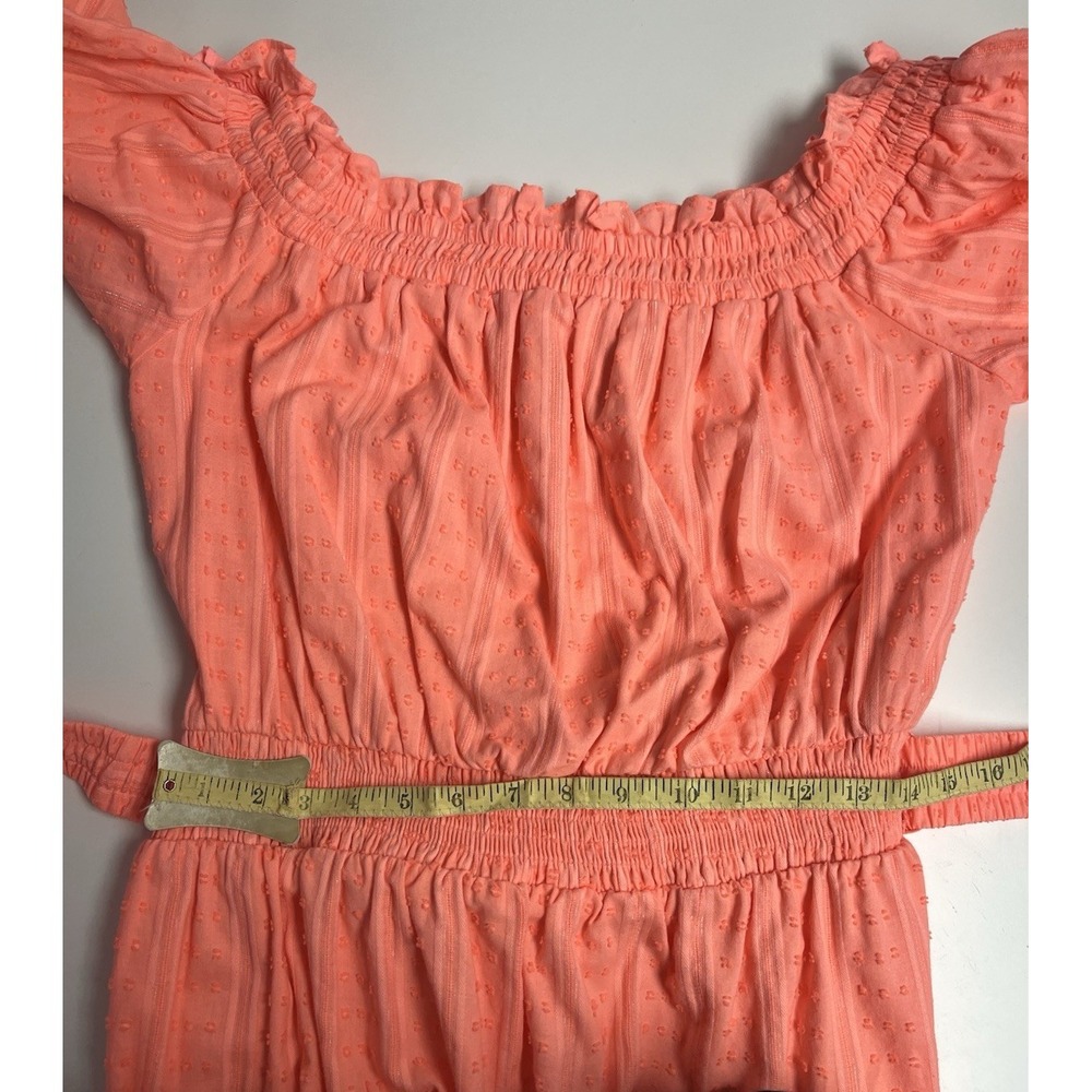 Lilly Pulitzer Off the Shoulder Louisa Tiered Papaya Punch Orange Dress XL Belt - Picture 8 of 12